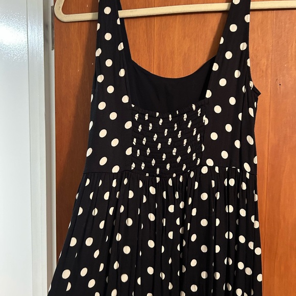 Urban Outfitters Black and White Polka Dot Maxi Midi Dress - Picture 4 of 5
